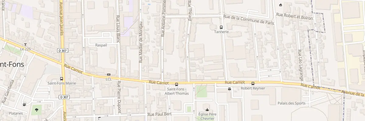 Plan du 5 Rue Thirard à Saint-Fons