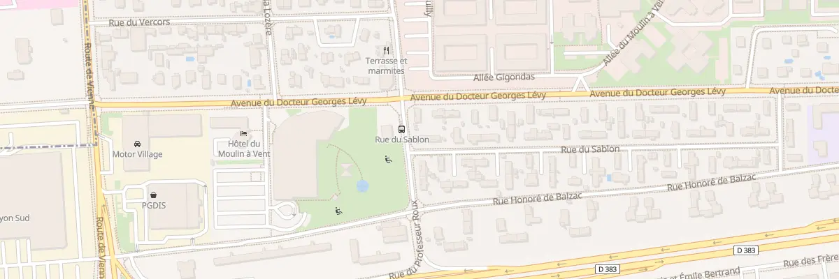 Plan du 1 Rue du Sablon à Vénissieux
