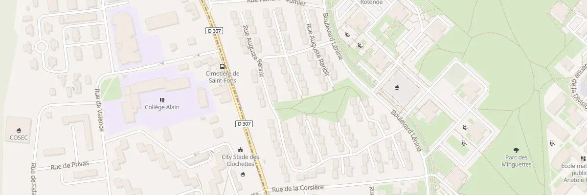 Plan du 29 Rue Auguste Renoir à Vénissieux