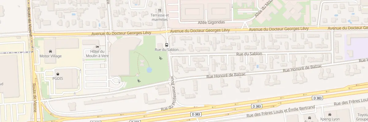 Plan du 2 Rue du Sablon à Vénissieux