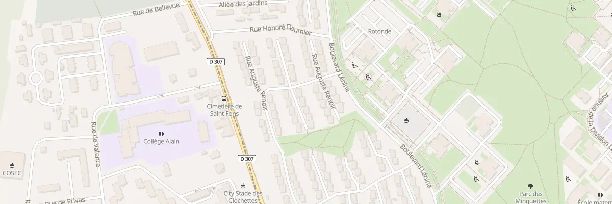 Plan du 21 Rue Auguste Renoir à Vénissieux