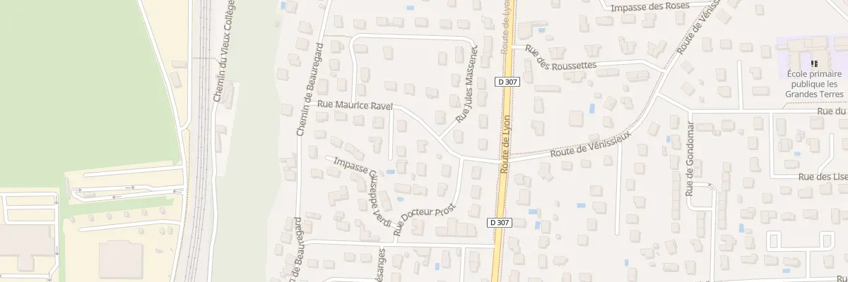 Plan du 8 Rue Maurice Ravel à Feyzin