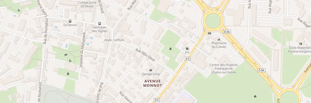 Plan du 12 Rue Félix Fieux à Chalon-sur-Saône