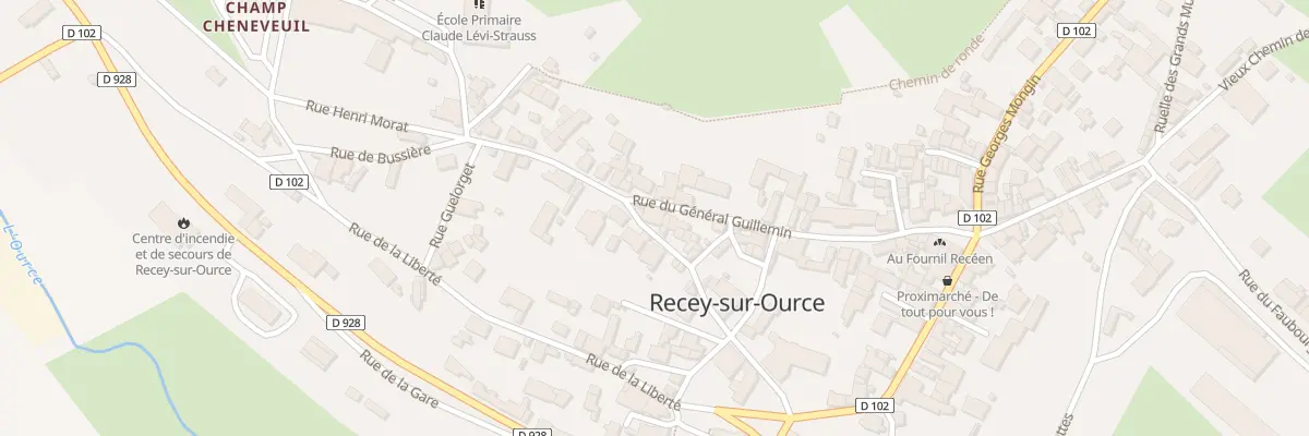Plan du 9 Rue Général Guillemin à Recey-sur-Ource