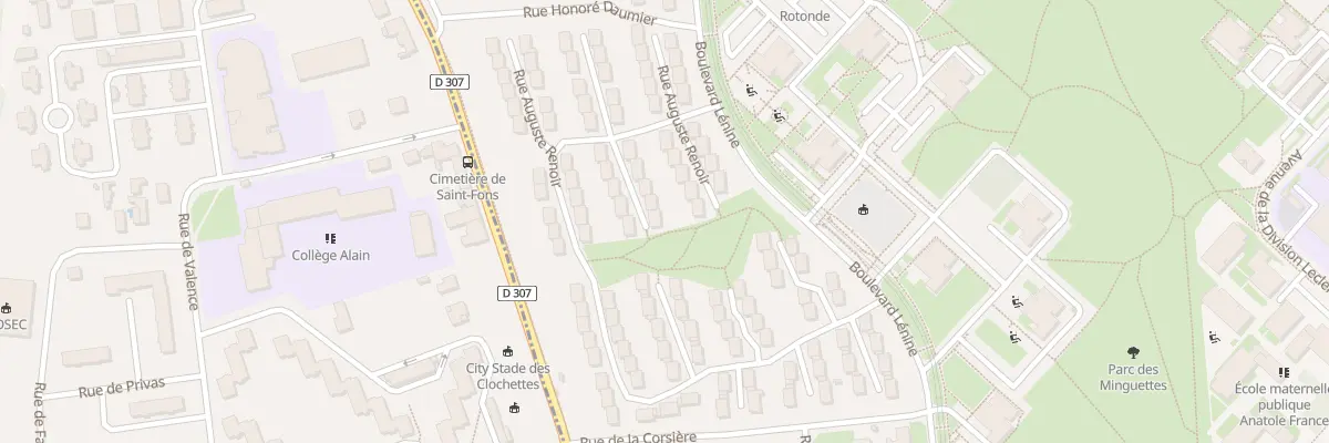 Plan du 27 Rue Auguste Renoir à Vénissieux