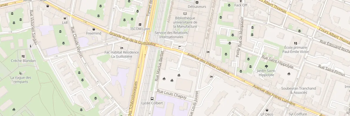 Plan du 4 Av des Frères Lumière à Lyon 8e Arrondissement