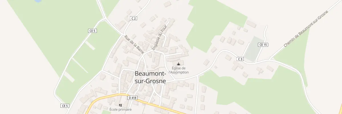 Plan du 5025 Pl de l’Eglise à Beaumont-sur-Grosne