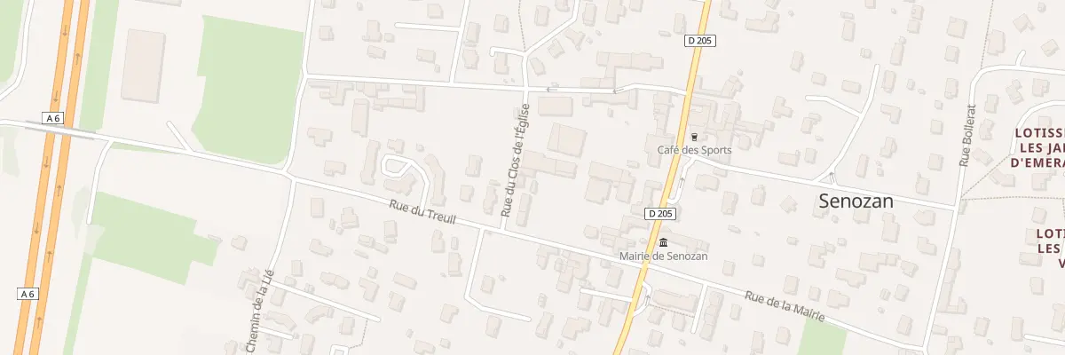 Plan du 38 Rue du Clos de l’Eglise à Senozan