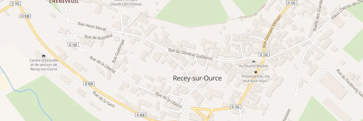Plan du 5 Rue Magnier à Recey-sur-Ource