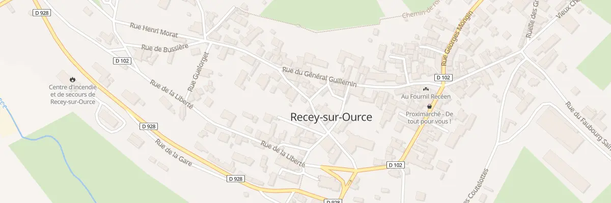 Plan du 9007 Rue Magnier à Recey-sur-Ource