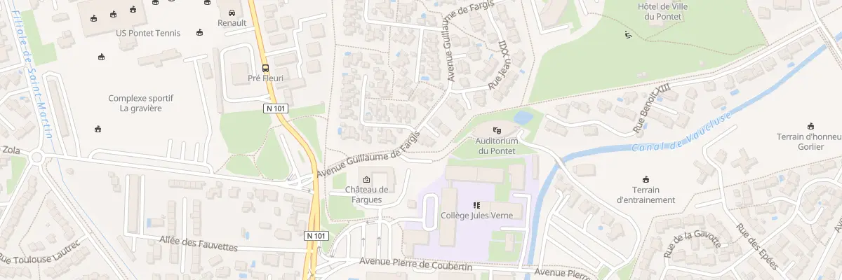 Plan du 1 Av Guillaume de Fargis au Pontet