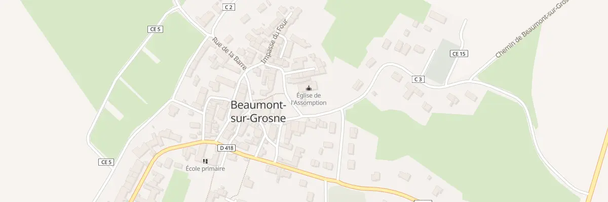 Plan du 1 Pl de l’Eglise à Beaumont-sur-Grosne