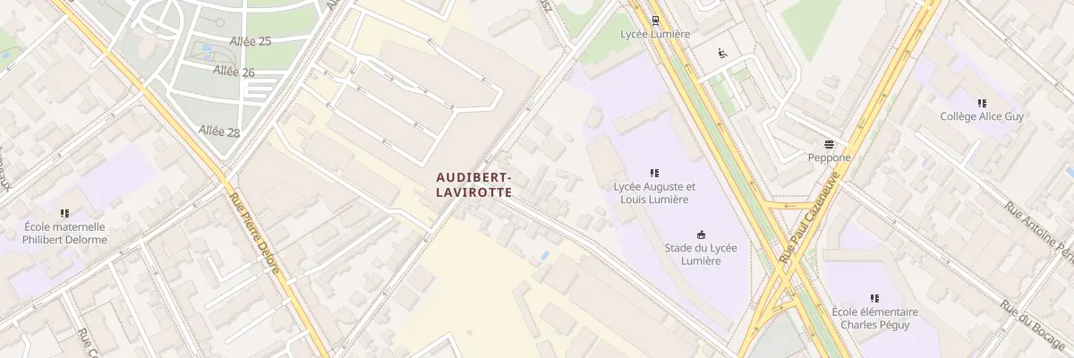 Plan du 5 Rue Jean Chevailler à Lyon 8e Arrondissement