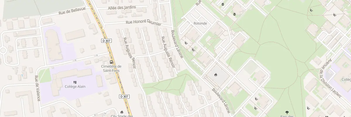 Plan du 3 Rue Auguste Renoir à Vénissieux