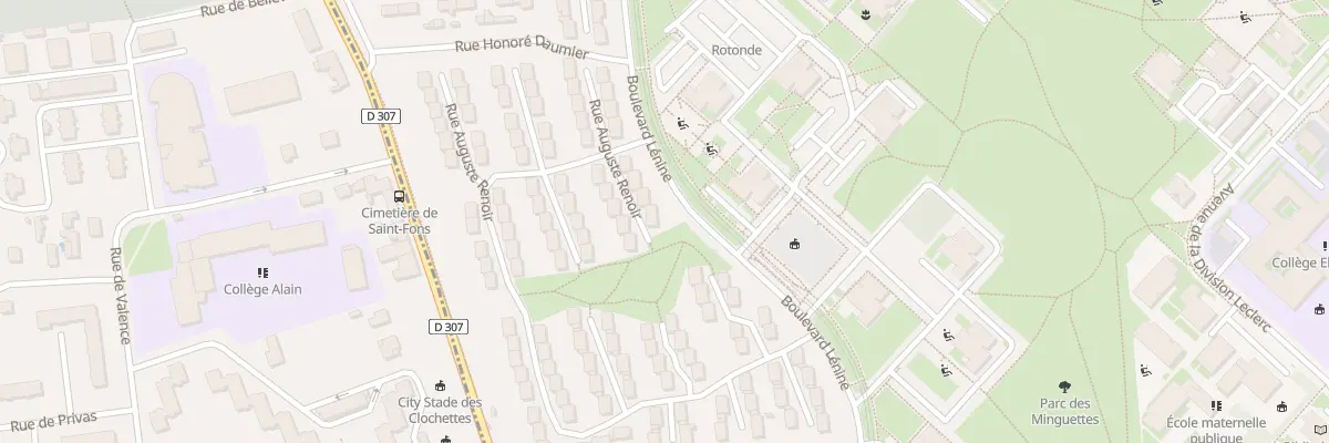 Plan du 7 Rue Auguste Renoir à Vénissieux