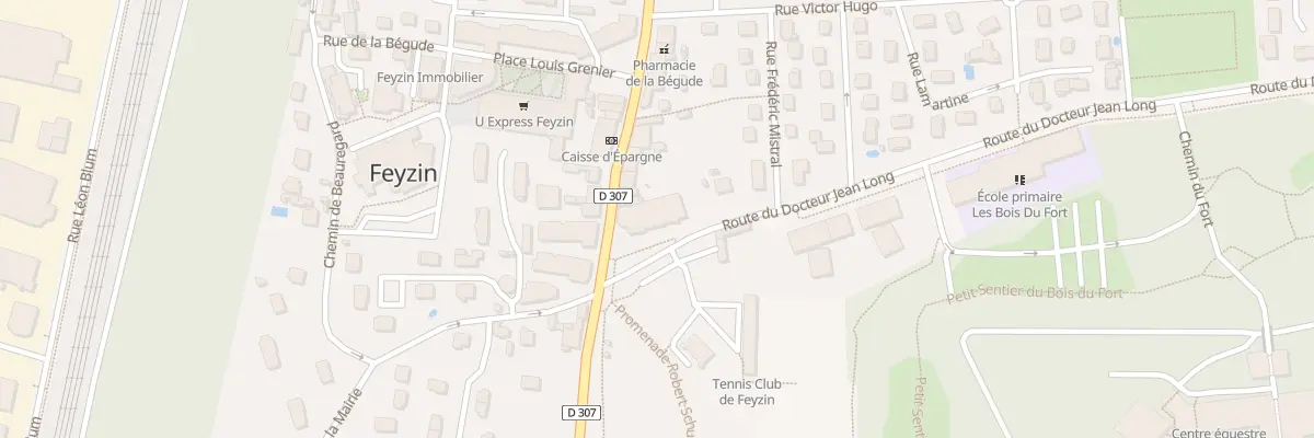 Plan du 1 Rte du Docteur Jean Long à Feyzin