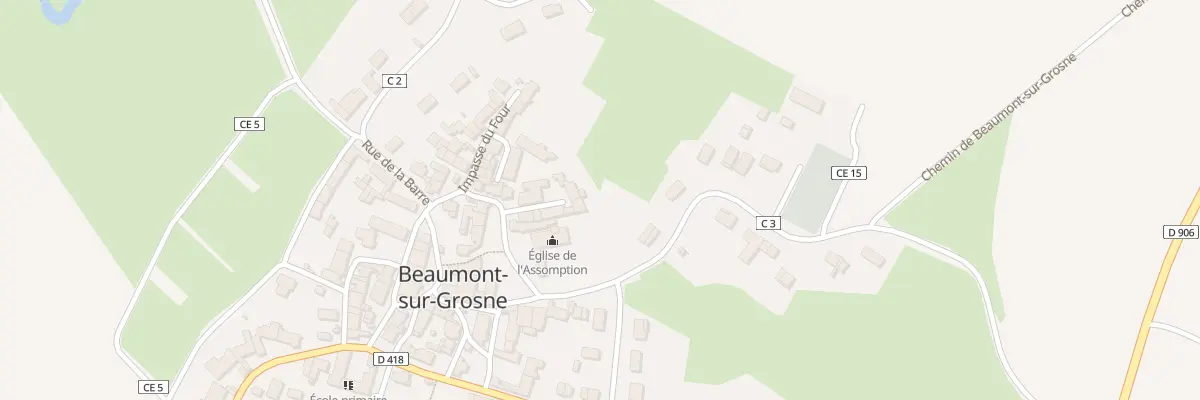 Plan du 5027 Pl de l’Eglise à Beaumont-sur-Grosne