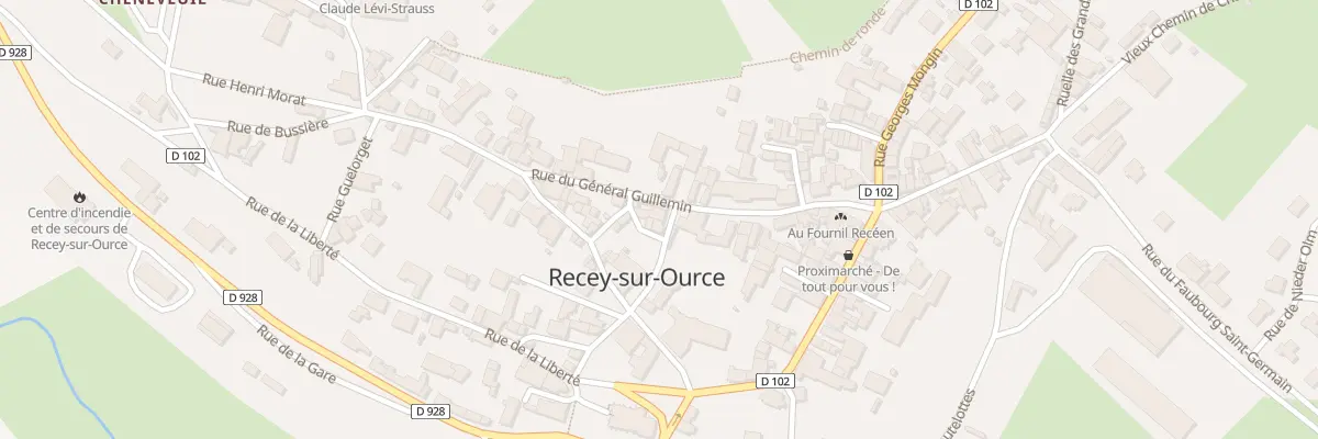 Plan du 2 Rue Antoinette Quarré à Recey-sur-Ource