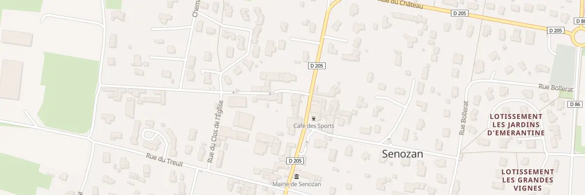 Plan du 159 Rue du Château à Senozan