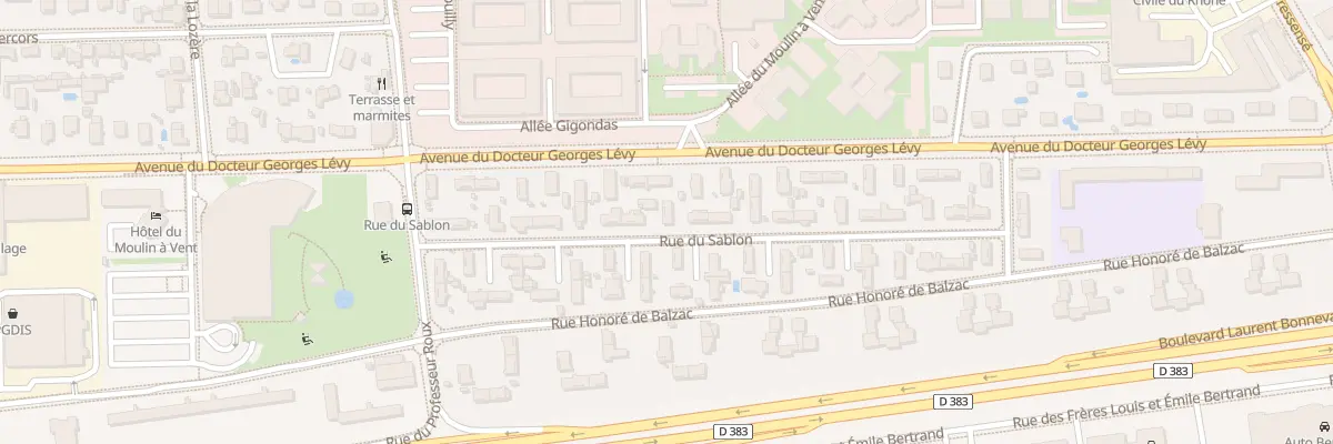 Plan du 17 Rue du Sablon à Vénissieux