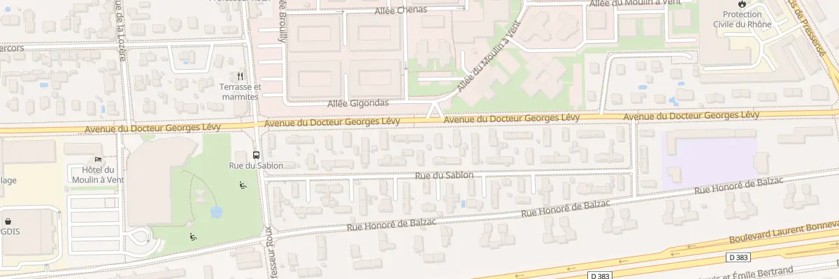 Plan du 36 Av du Doc Georges Levy à Vénissieux