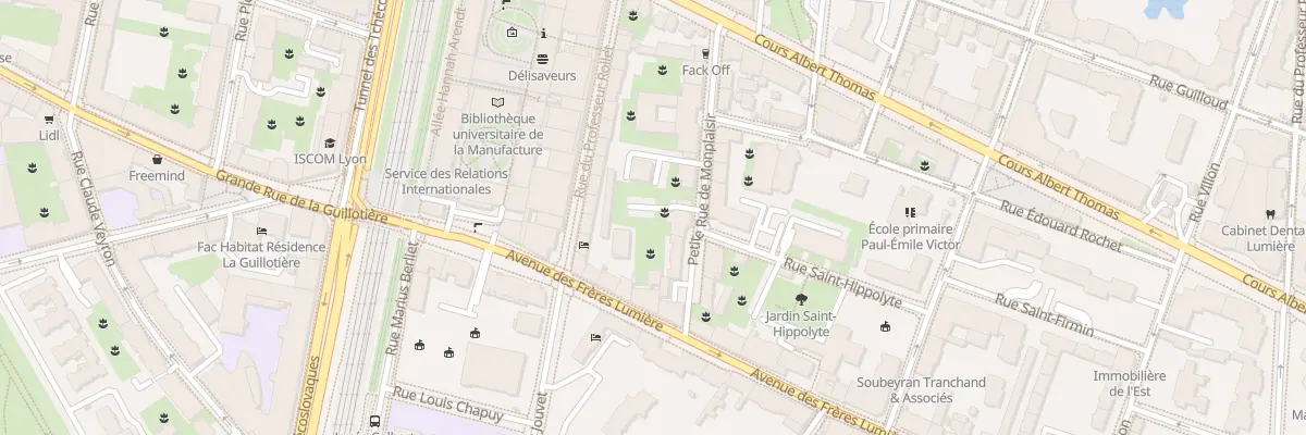 Plan du 14 Petite Rue de Monplaisir à Lyon 8e Arrondissement