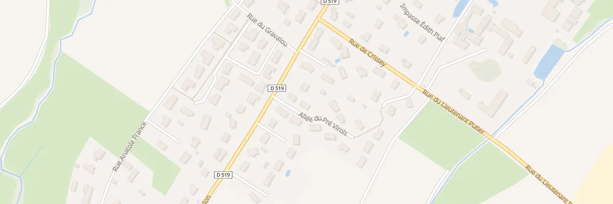 Plan du 43 All du Pre Virois à Virey-le-Grand