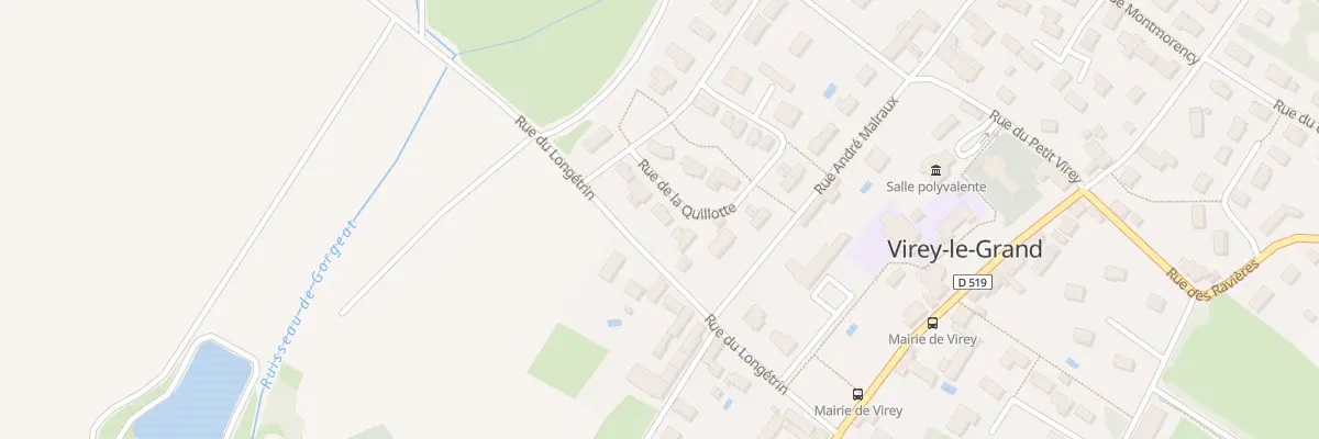 Plan du 86 Rue de la Quillotte à Virey-le-Grand