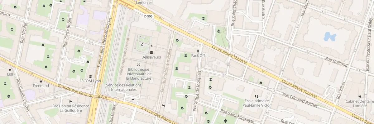 Plan du 6 Petite Rue de Monplaisir à Lyon 8e Arrondissement