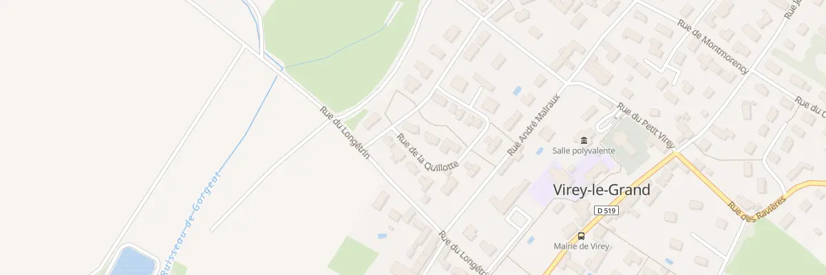 Plan du 45 Rue de la Quillotte à Virey-le-Grand