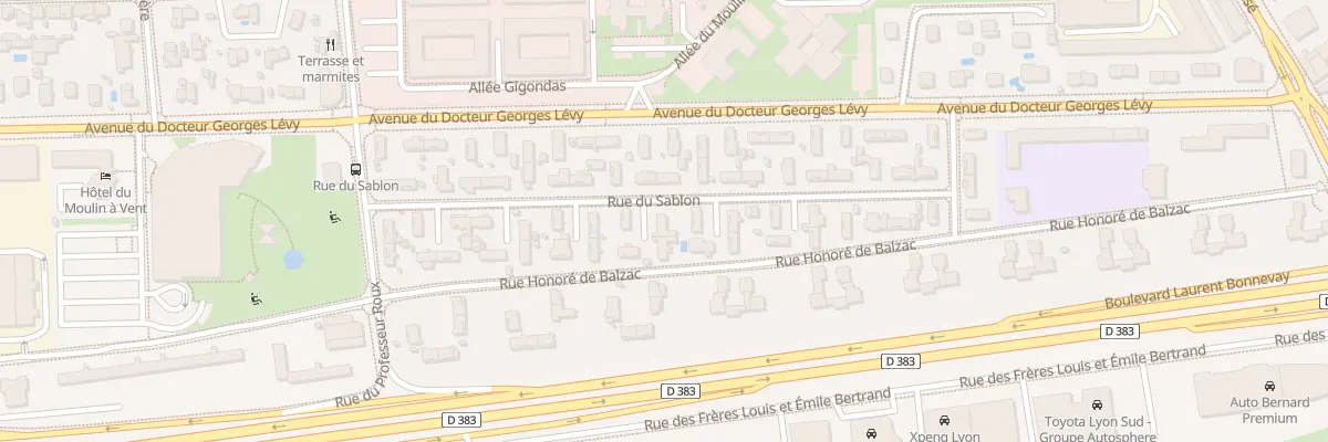 Plan du 32 Rue du Sablon à Vénissieux