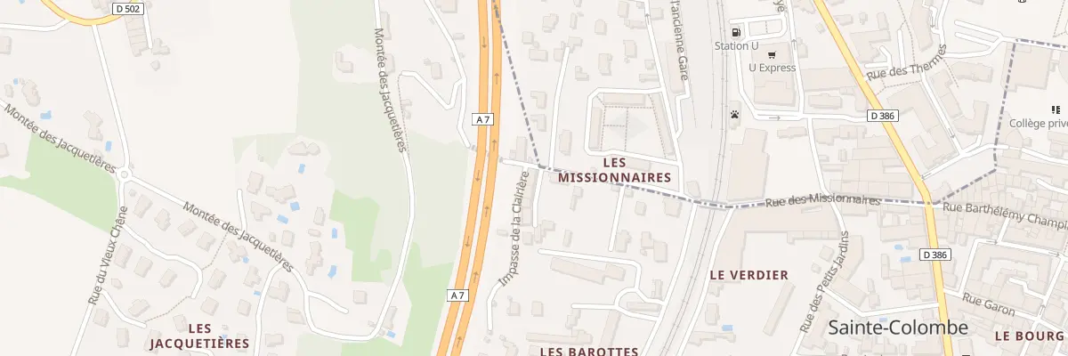 Plan du 377 Rue des Missionnaires à Sainte-Colombe