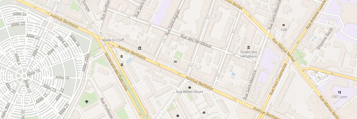 Plan du 279 Av Berthelot à Lyon 8e Arrondissement