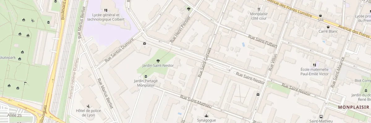 Plan du 20 Rue Saint Gervais à Lyon 8e Arrondissement