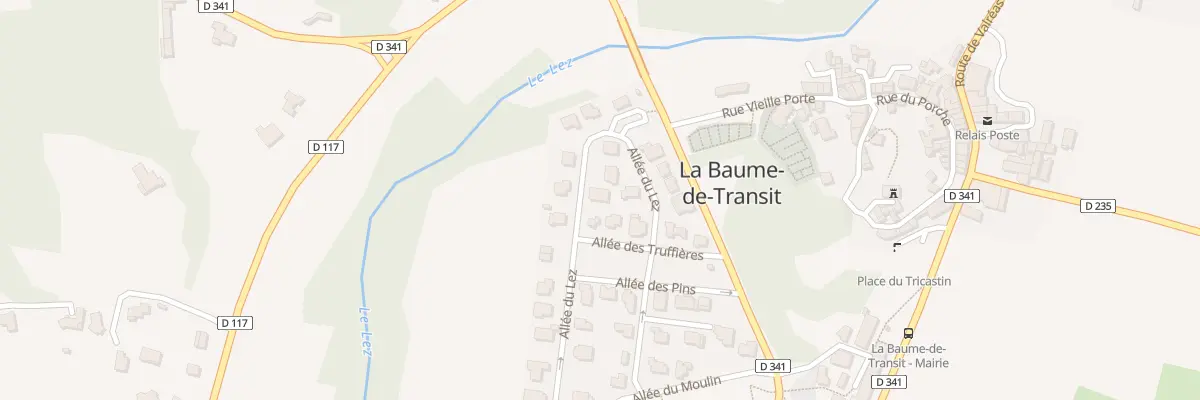 Plan du 6 All du Lez à La Baume-de-Transit