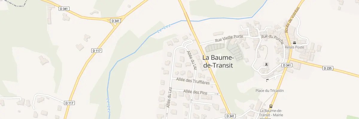 Plan du 8 All du Lez à La Baume-de-Transit