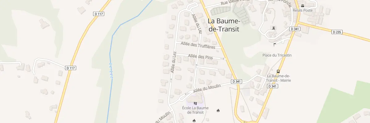 Plan du 5 All des Pins à La Baume-de-Transit