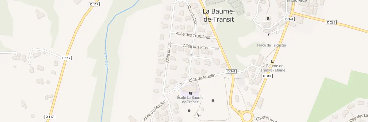 Plan du 3 Rue des Ecoles à La Baume-de-Transit