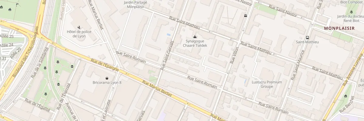 Plan du 8 Imp Saint Gervais à Lyon 8e Arrondissement