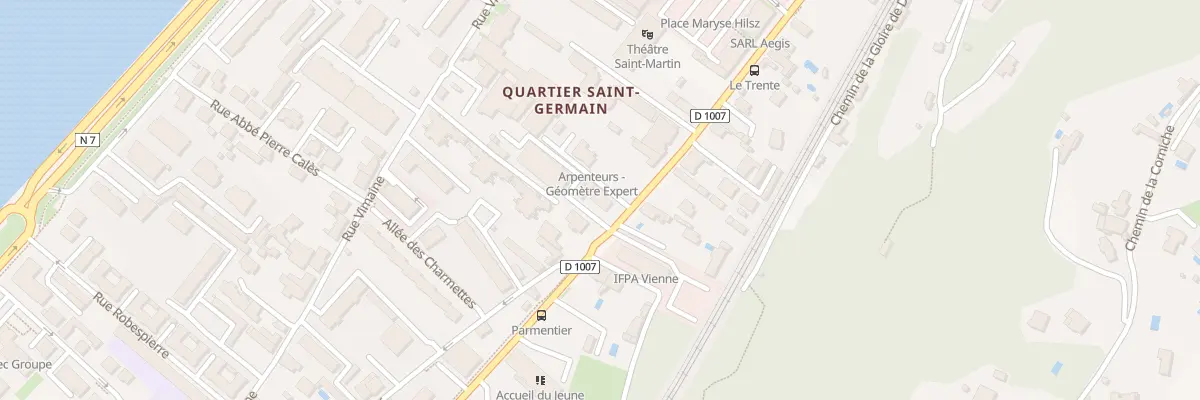 Plan du 50 Av Gal Leclerc à Vienne