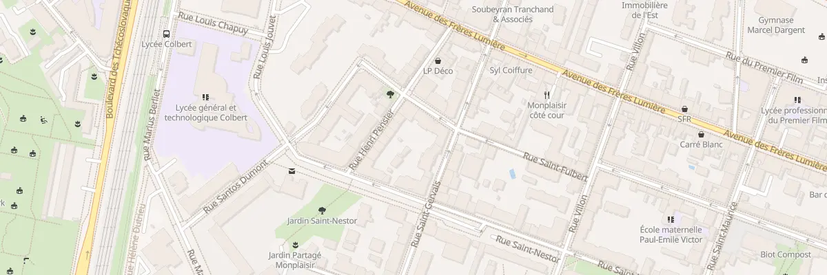 Plan du 6 Rue Saint Gervais à Lyon 8e Arrondissement