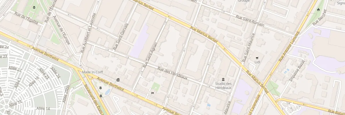 Plan du 74 Rue Villon à Lyon 8e Arrondissement
