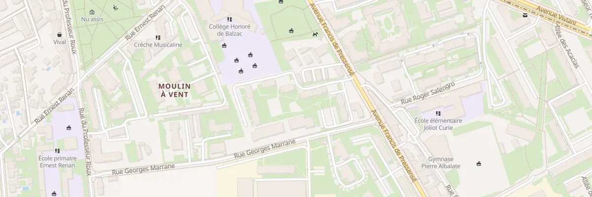 Plan du 104 Av Francis de Pressensé à Vénissieux