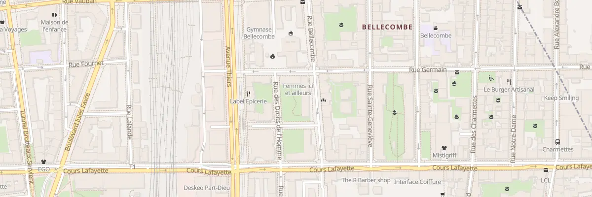 Plan du 8 Rue Germain à Lyon 6e Arrondissement