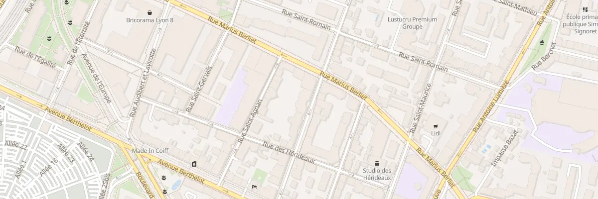 Plan du 70 Rue Villon à Lyon 8e Arrondissement