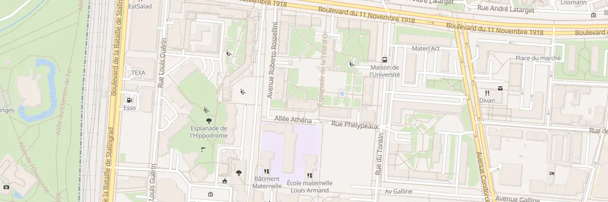 Plan du 1 All Athéna à Villeurbanne