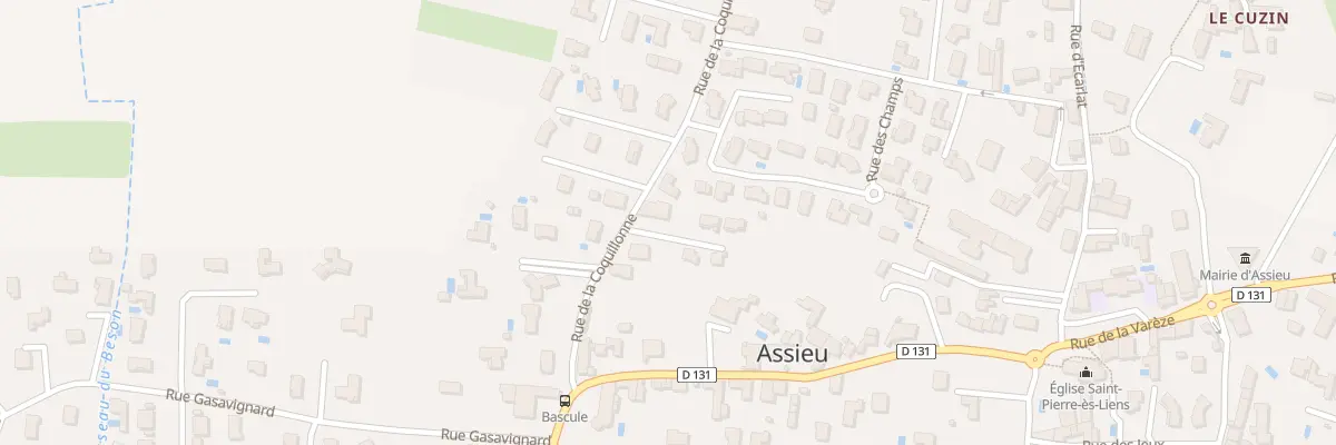 Plan du 6 Rue de la Coquillonne à Assieu