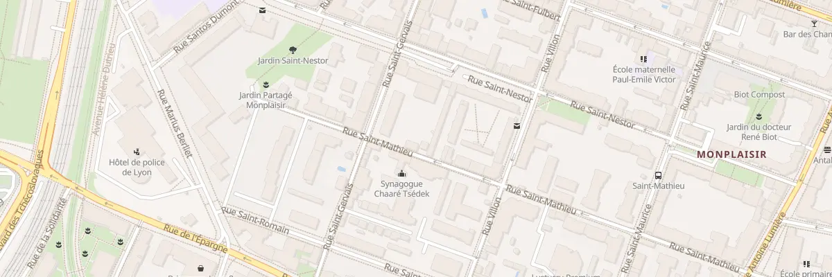 Plan du 19 Rue Saint Mathieu à Lyon 8e Arrondissement