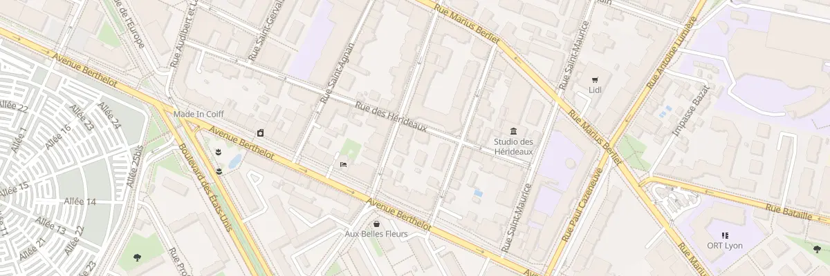 Plan du 83 Rue Villon à Lyon 8e Arrondissement