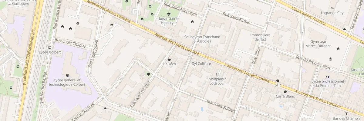 Plan du 2 Rue Saint Gervais à Lyon 8e Arrondissement
